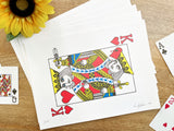 King of Hearts Lithograph Print