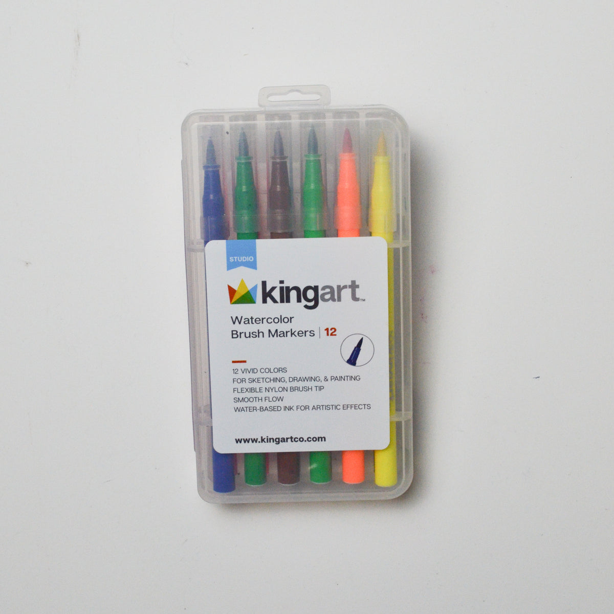 KingArt Watercolor Brush Markers Set of 12 Make & Mend