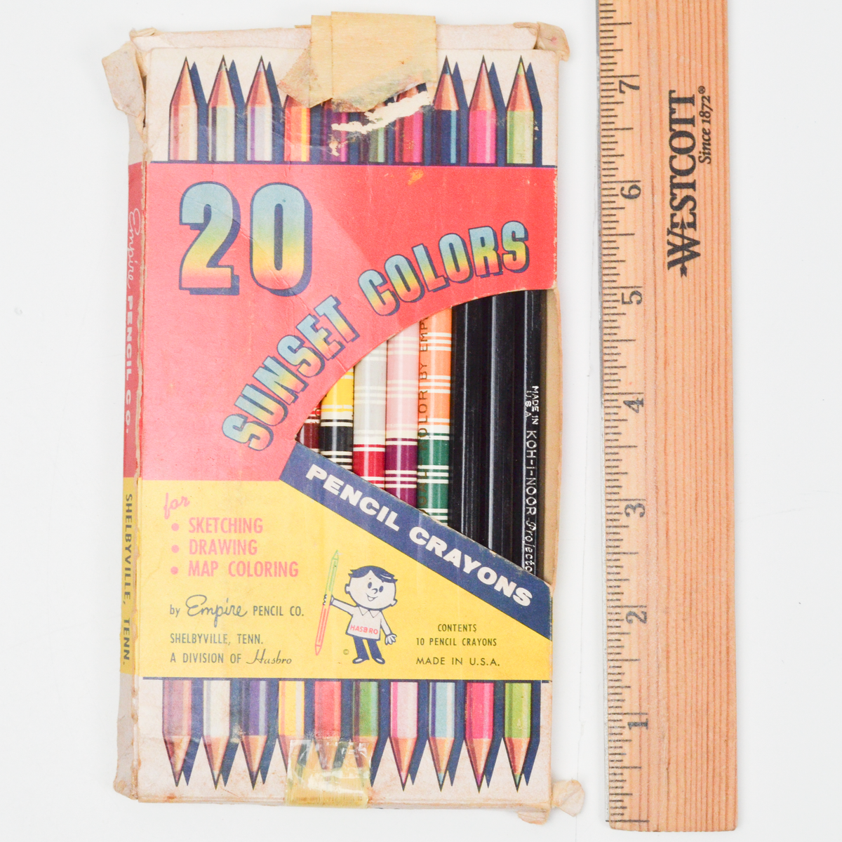Vintage Empire Sunset Dual-Kolor Double Sided Pencils - Set of 9 +