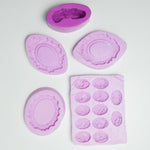 Mirror Frame + Cameo Silicone Resin Molds - Set of 5