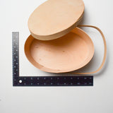 Oval Shaped Wooden Basket with Lid Default Title