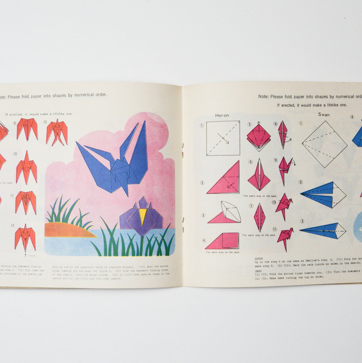 Origami Japanese Paper Folding Activity Instruction Book Make & Mend