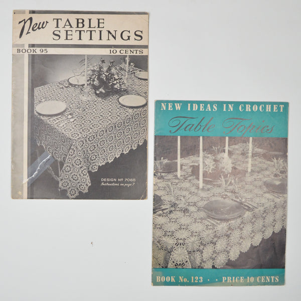 Table Settings Crochet Pattern Booklet Bundle - Set of 2