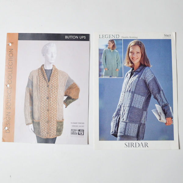 Cardigan Knitting Pattern Booklets - Set of 2
