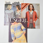 Striped Sweater Knitting Pattern Booklets - Set of 3