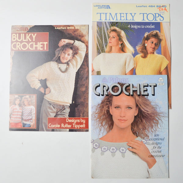 Sweater Crochet Pattern Booklets - Set of 3