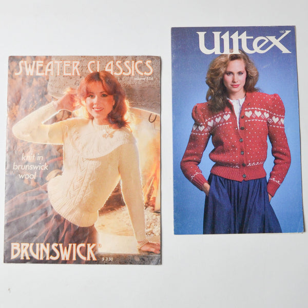 Sweater Knitting Pattern Booklets - Set of 2