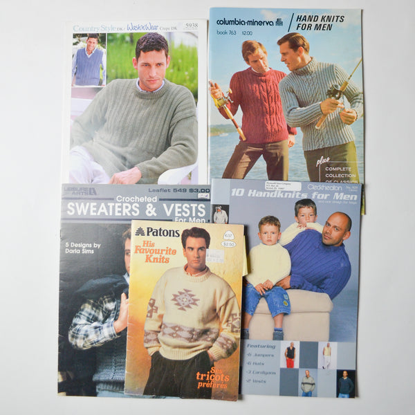 Men's Knitting Booklets - Set of 5