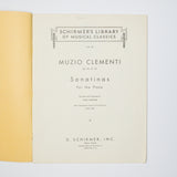 Clementi Sonatinas For the Piano Schirmer's Library of Musical Classics Vol. 40