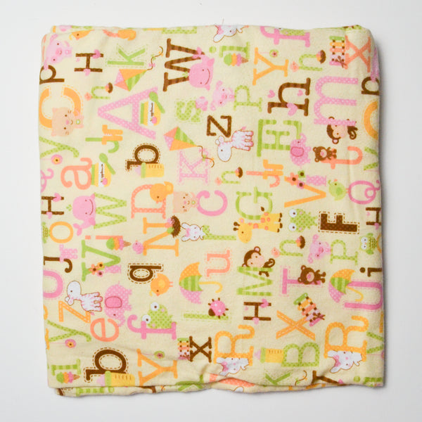 Pastel Alphabet Flannel Fabric - 44" x 74"