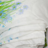 Blue + White Sheer Floral Curtain - 78" x 160"