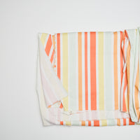 Orange, Green + Yellow Striped Woven Fabric with Slight Stretch - 54" x 56"
