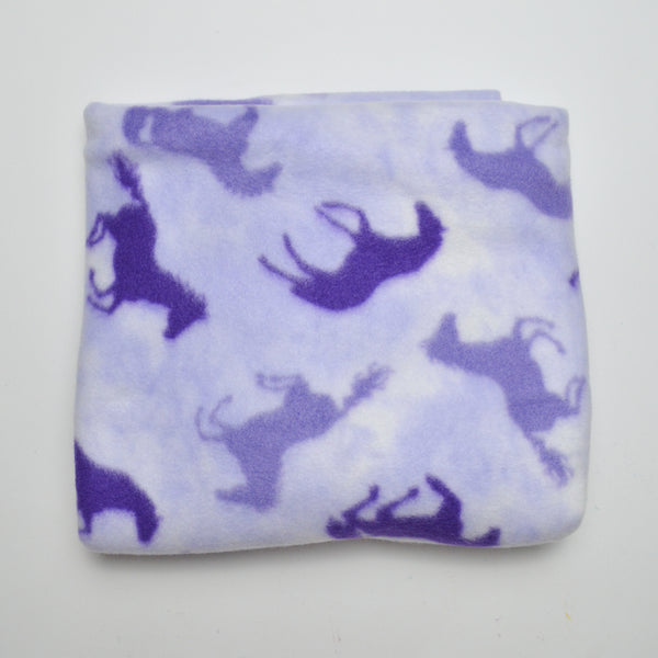 Purple Horse Fleece Fabric - 26" x 54"