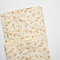 Light Yellow Floral Quilting Weight Woven Fabric - 44" x 76"