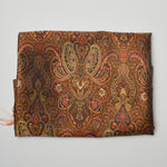 Brown Metallic Jacquard Paisley Woven Fabric - 42" x 56"