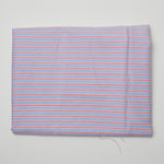 Red + Blue Striped Lightweight Woven Fabric - 44" x 72"