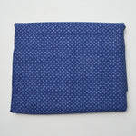 Blue Weave Print Stiff Quilting Weight Woven Fabric - 46" x 144"