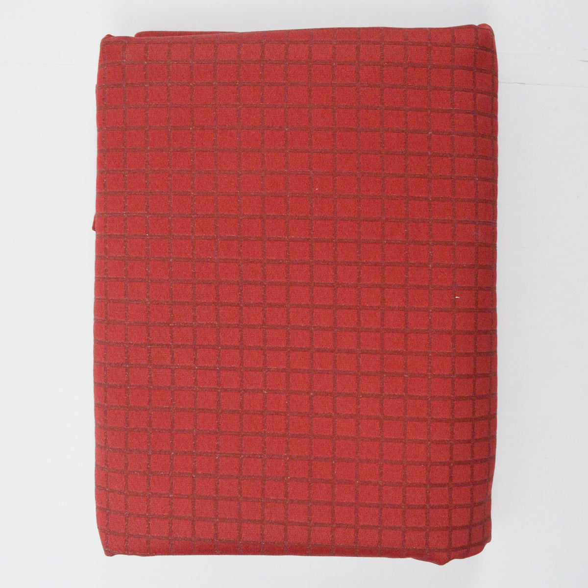 Red Grid Jacquard Woven Upholstery Fabric - 59