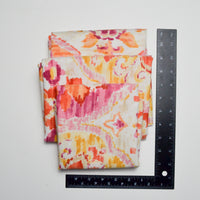 Pink + Orange Patterned Woven Upholstery Fabric Bundle