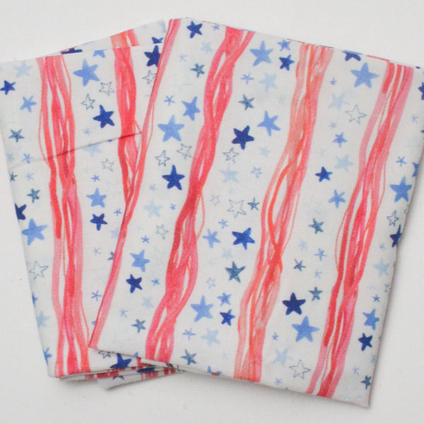 Stars + Stripes Quilting Weight Woven Fabric Bundle
