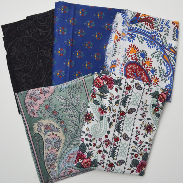 Paisley Quilting Weight Woven Fabric Bundle