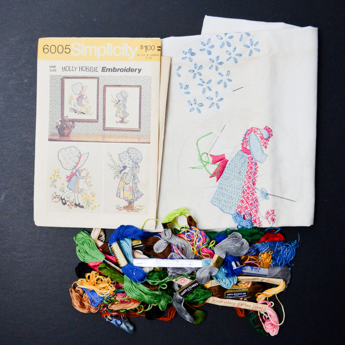 Vintage Simplicity 6005 Holly Hobbie Embroidery Transfers +