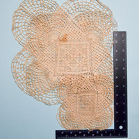 Tan Crochet + Filet Lace Doily Bundle