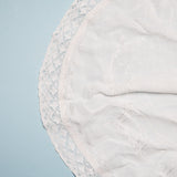 Embroidered Linen with Crochet Lace Edge