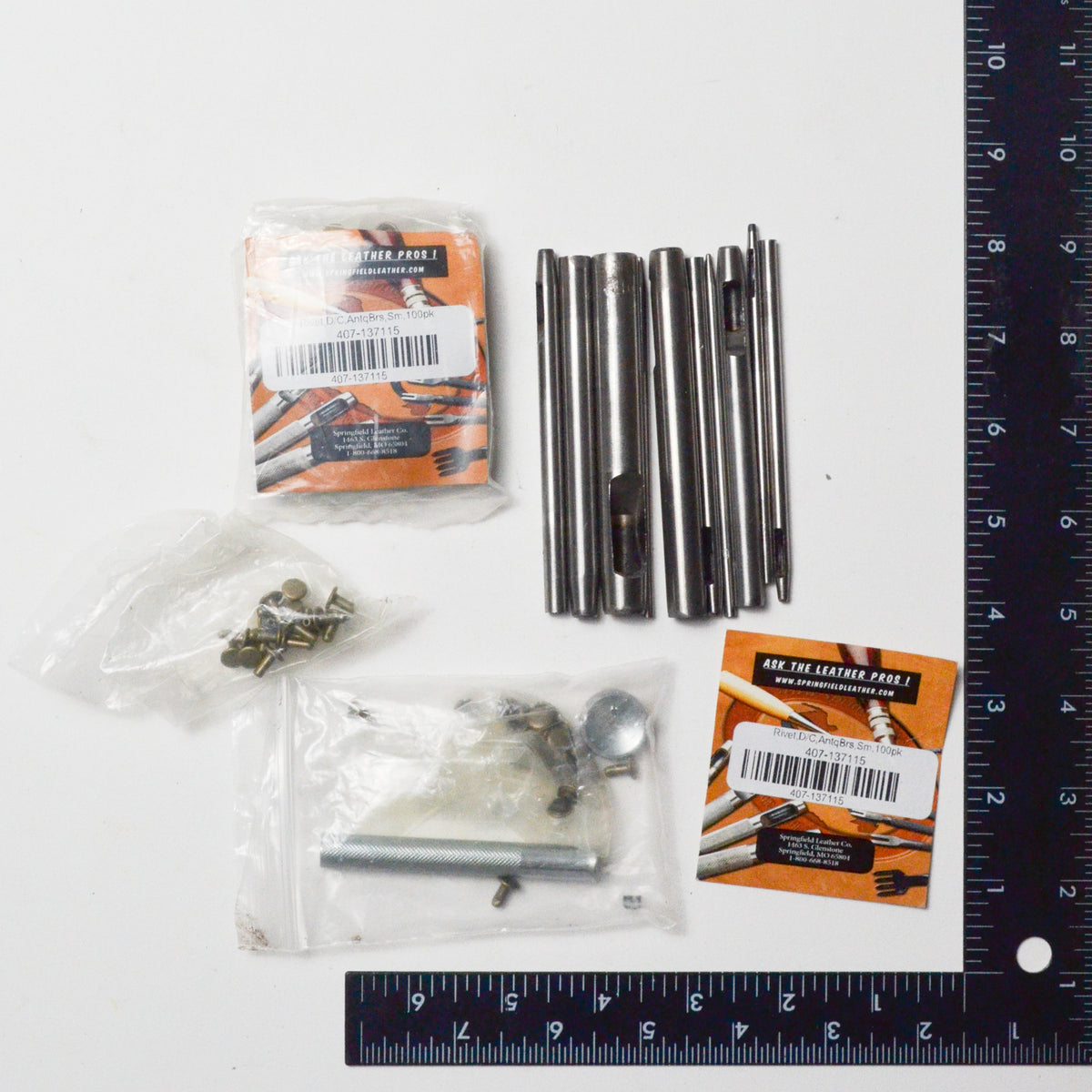 Round Leather Punches, Rivets + Rivet Setting Tool Make & Mend