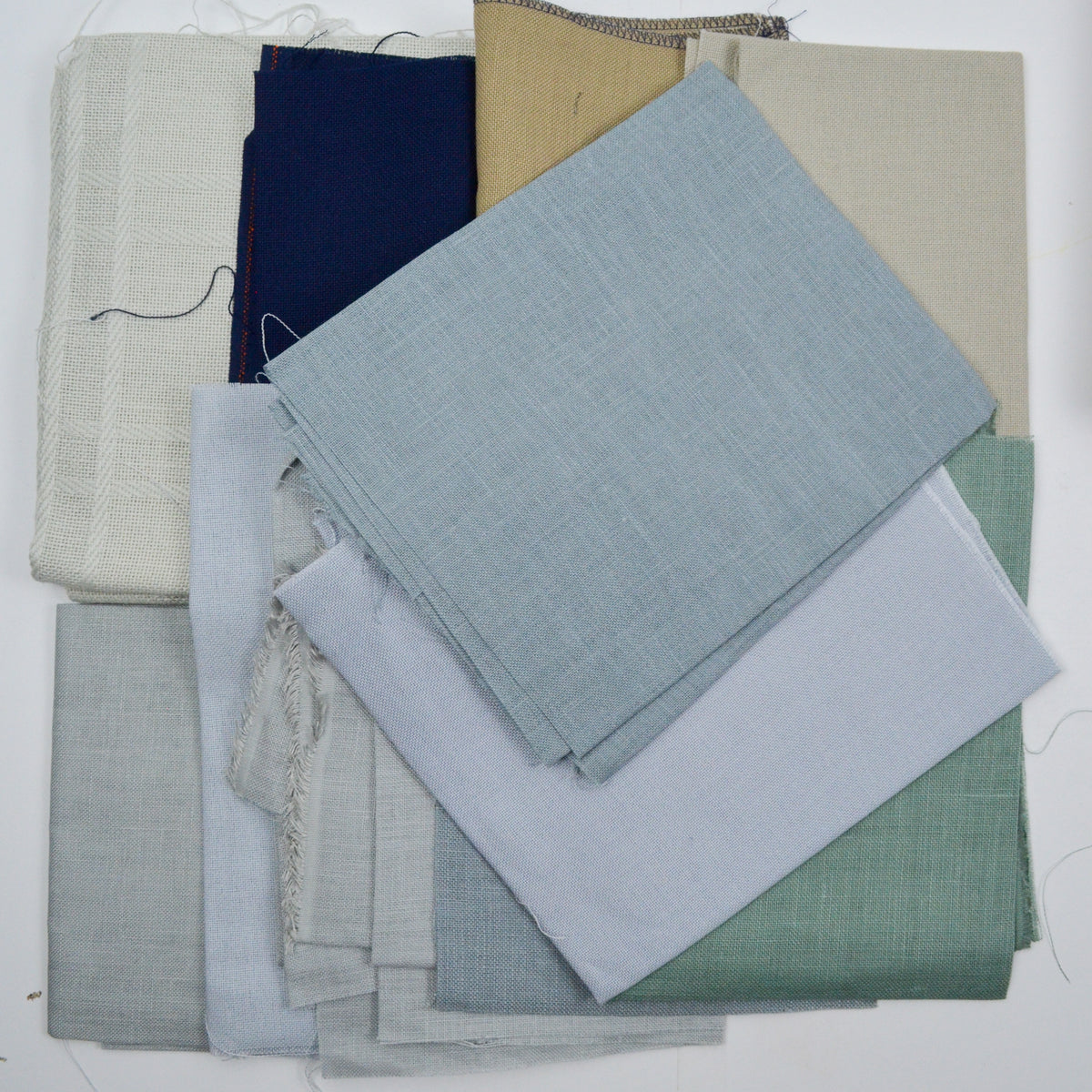 Blue, Green + Gray Needlework Fabric Bundle – Make & Mend