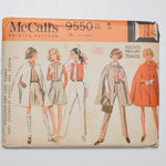 Vintage McCall's 9550 Cape, Pants, Vest + Culottes Sewing Pattern Size 16