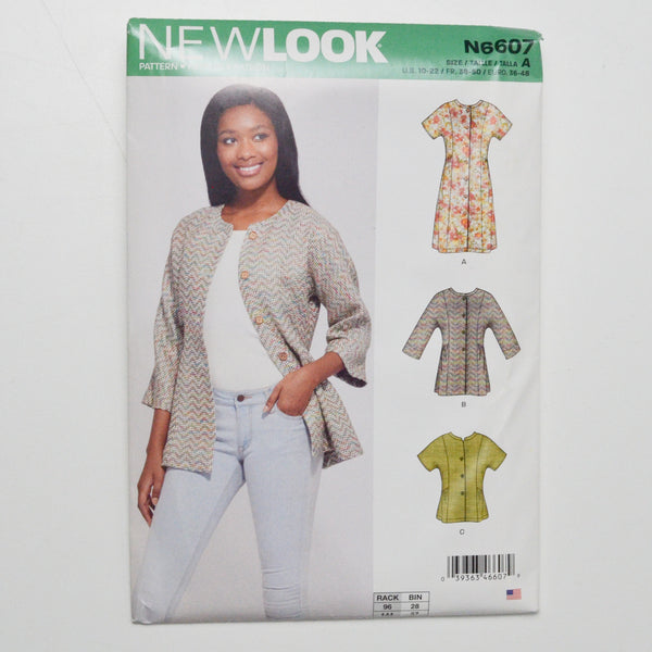 New Look N6607 Dress + Jacket Sewing Pattern Size A (10-22)