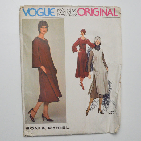 Vogue 1379 Paris Original Sonia Rykiel Dress Sewing Pattern