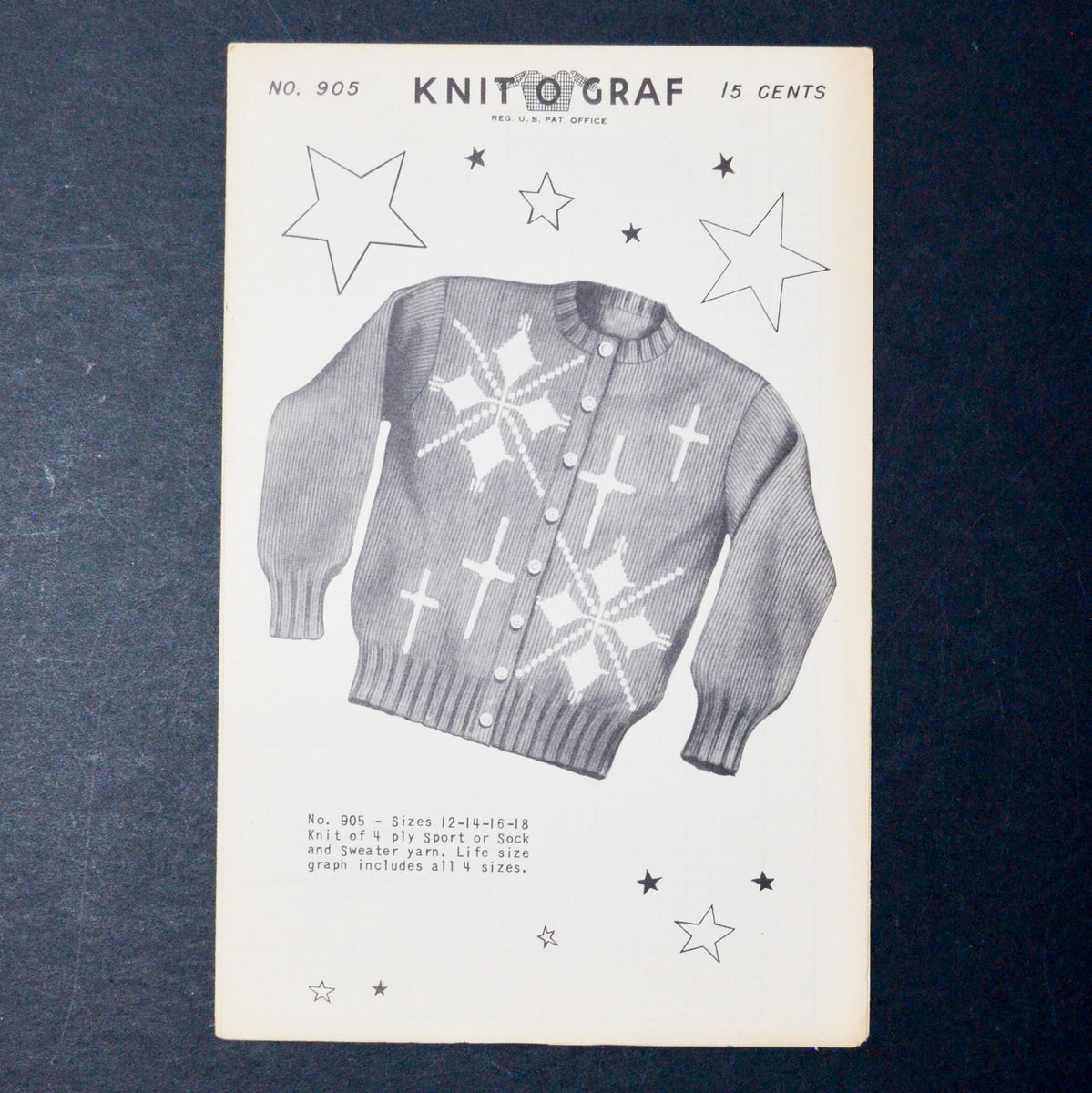Knit O Graf No. 905 Sweater Knitting Pattern - Size 12-18 – Make