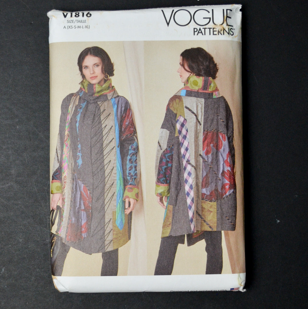 Vogue V1816 Misses' Reversible Coat Sewing Pattern - Size A