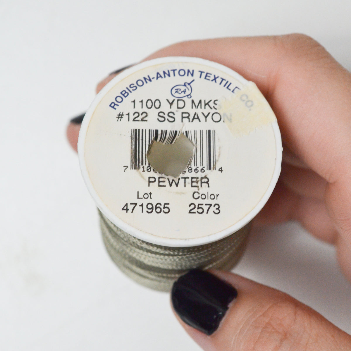Pewter Gray 2573 Robison-Anton Rayon 40 wt. Machine Embroidery
