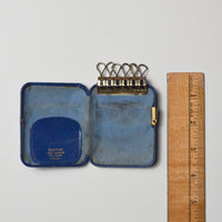 Vintage Buxton Keytainer Blue Leather Hard-Shell Key Wallet Default Title