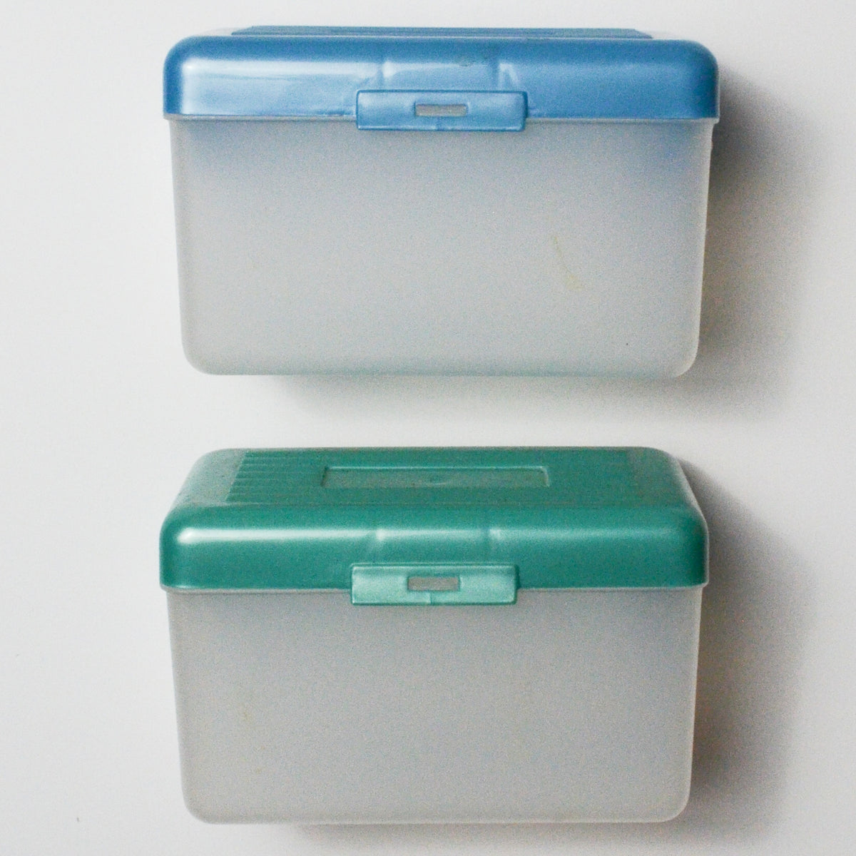 Blue + Green Index Card Holders with Alphabetical Dividers Set of 2
