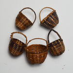 Mini Round Baskets with Handles - Set of 5