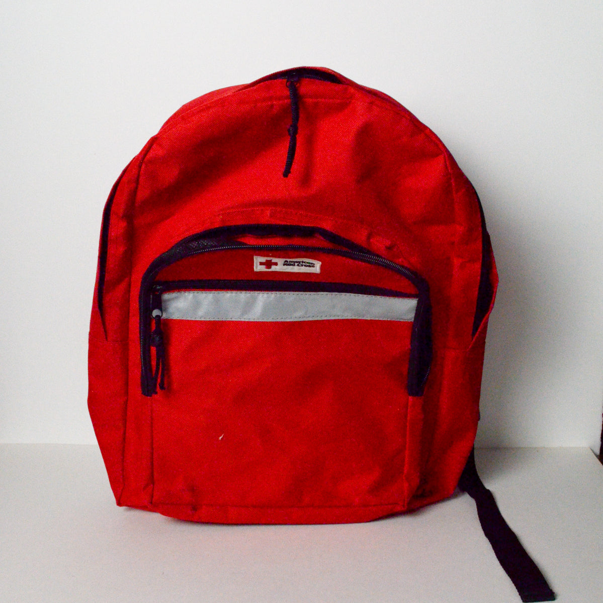 Red American Red Cross Backpack Missing front zipper Make Mend