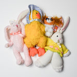 Bunnies, Duck + Dog Stuffed Animals - Set of 4