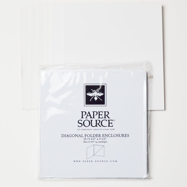 Paper Source Diagonal Folder Enclosures + Flat Cards