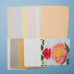 Floral Cards + Envelopes with Assorted Pastel Flat Cards