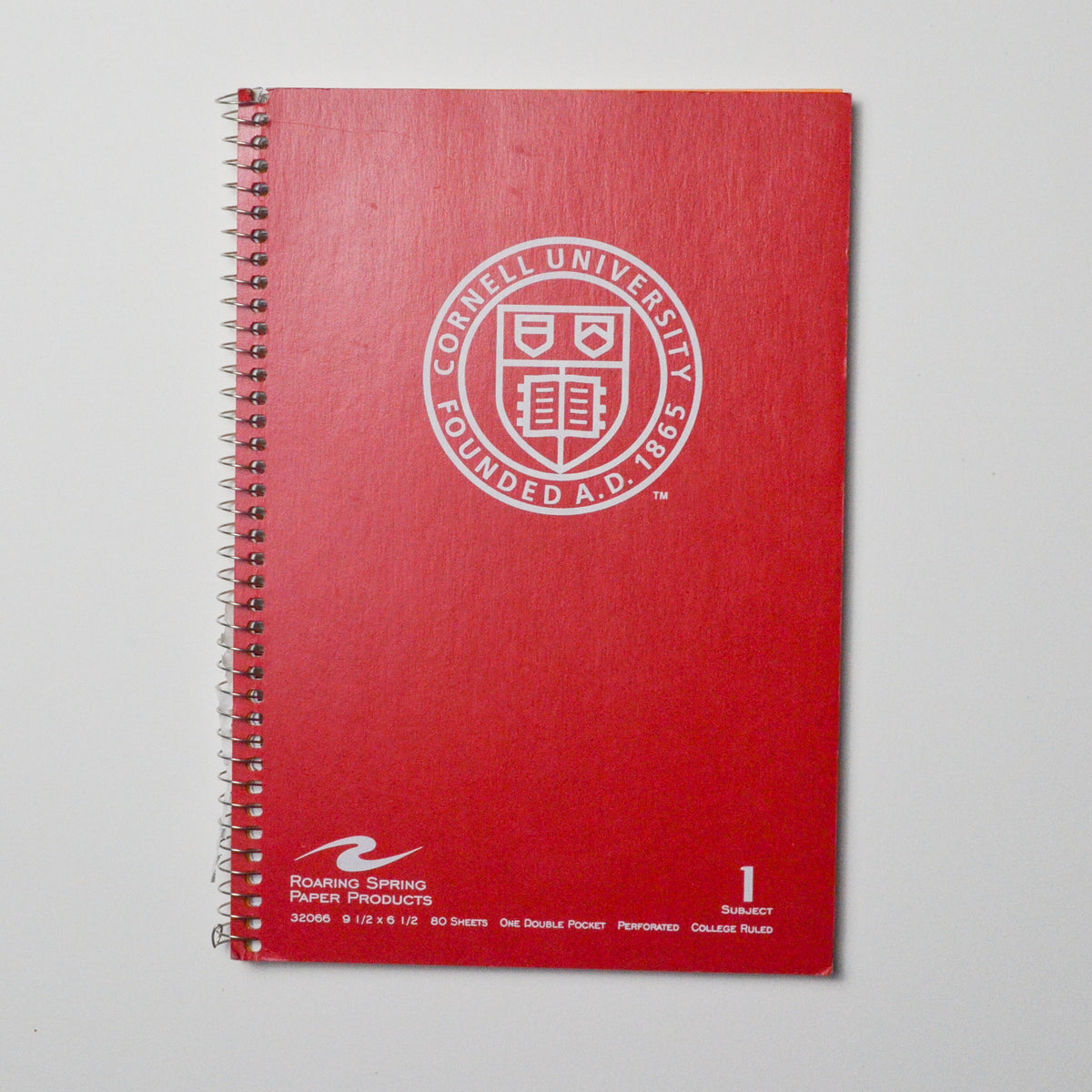 Red Cornell Spiral Notebook Make & Mend