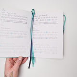 Light Teal Vivid Scribble Dot Grid Journal - About 1/4 Full of Pen Tests Default Title