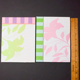 Pink + Green Floral Silhouette Lined Notepads - Set of 2 Default Title