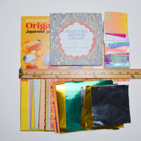 Iridescent, Metallic + Patterned Origami Paper Bundle + Instructions