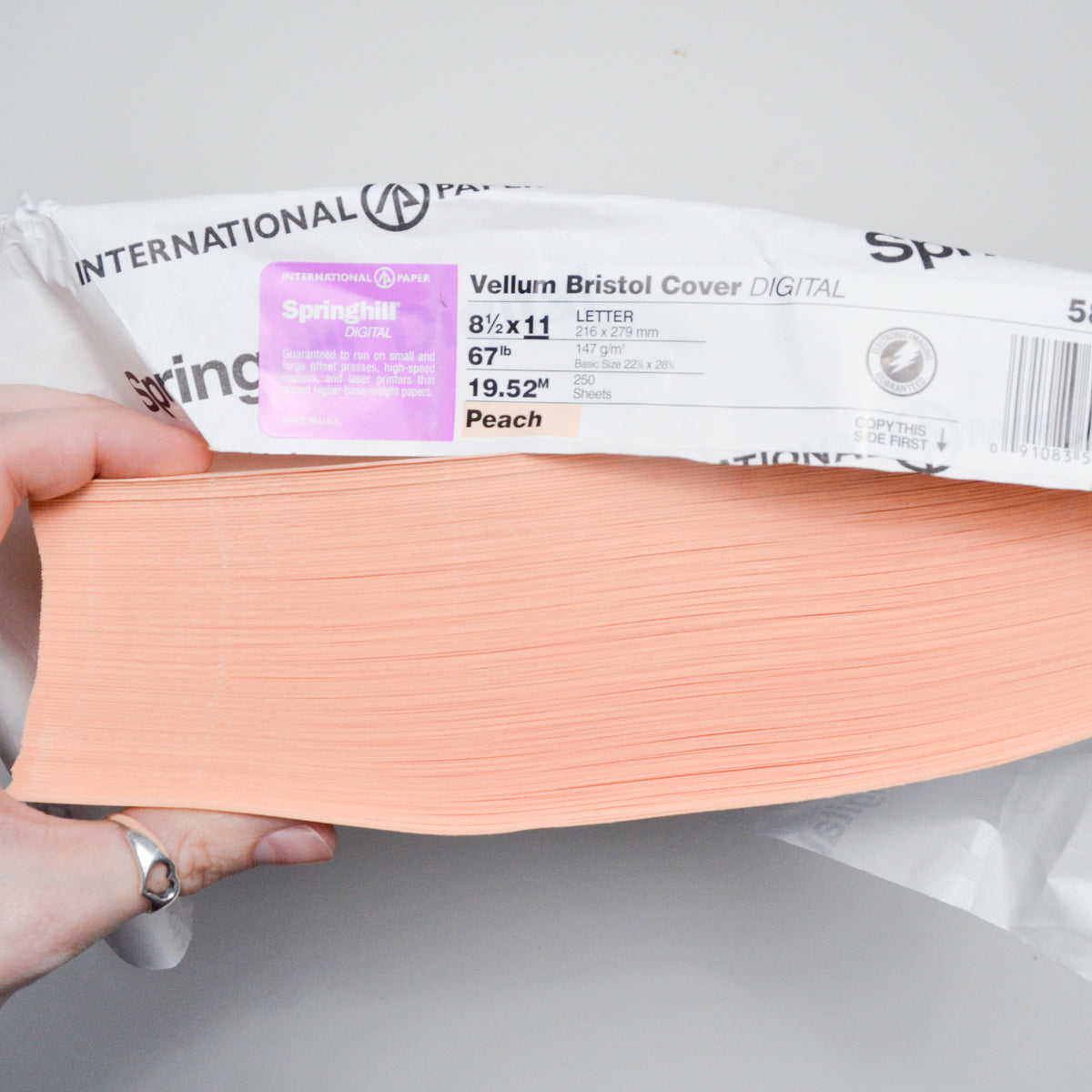 Vellum Bristol Cover Printer Paper in Peach Make & Mend