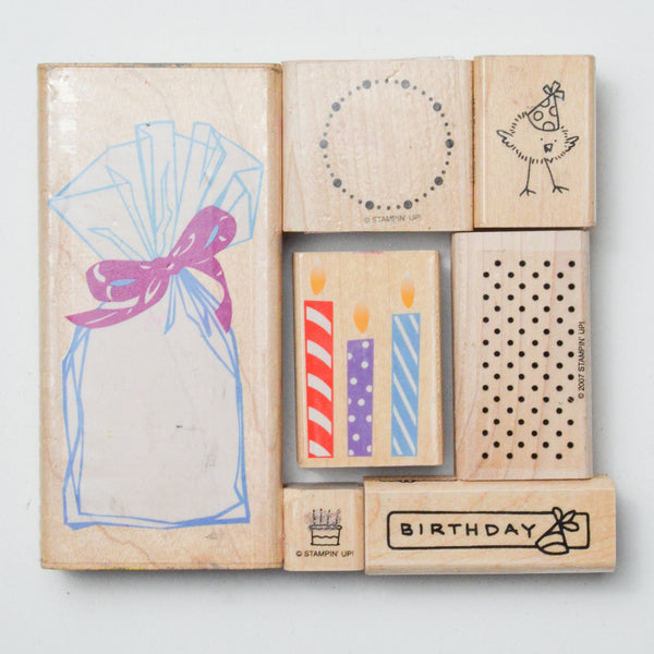 Gift + Birthday Themed Stamp Bundle - Set of 7