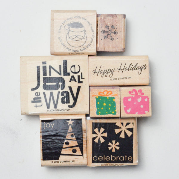 Christmas Themed Stamp Set - Set of 8